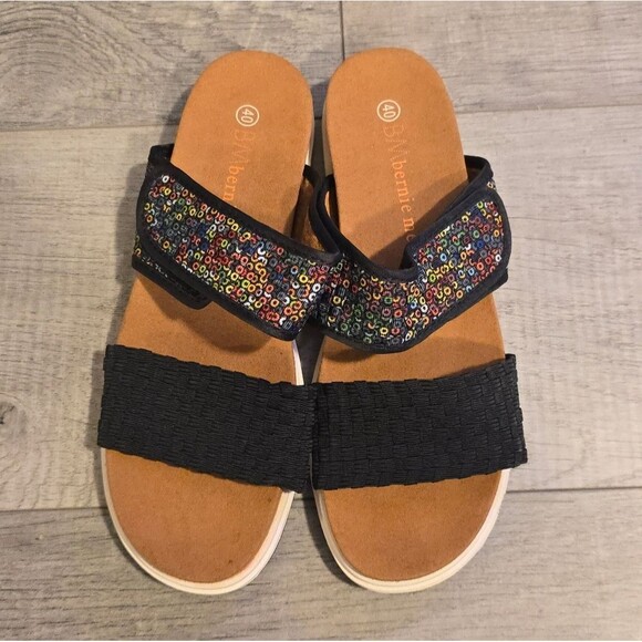 Bernie Mev Apollo Slide Sandals Black Multicolor Size US 9 - Picture 2 of 8